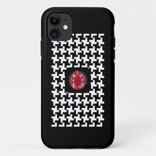 Ruby Stone Pied de Poule iPhone 5 Abdeckung Case-Mate iPhone Hülle (Rückseite)
