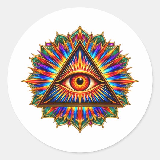 Ruby Sun Eye Aufkleber (Vorderseite)