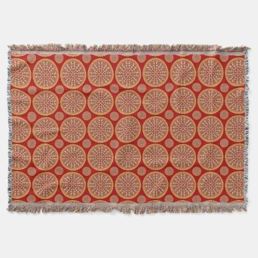 Ruby Sunset Floral Throw Blanket Decke (Vorderseite)