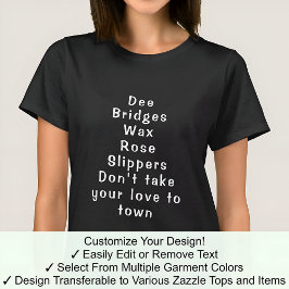 Ruby T-Shirt Vollständig benutzerdefinierte Namen 