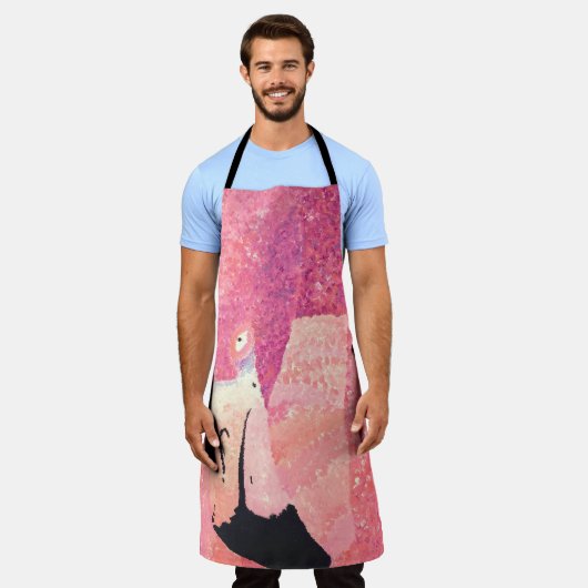 Ruby The Flamingo Painting Schürze (Getragen)