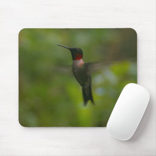 Ruby Throat Hummingbird Mousepad (Mit Mouse)