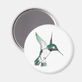 Ruby Throat Magnet (Vorderseite/Rückseite)
