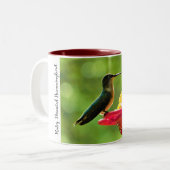 Ruby-Throated Hummingbird 11 oz Bird Fotografy Zweifarbige Tasse (Vorderseite Links)