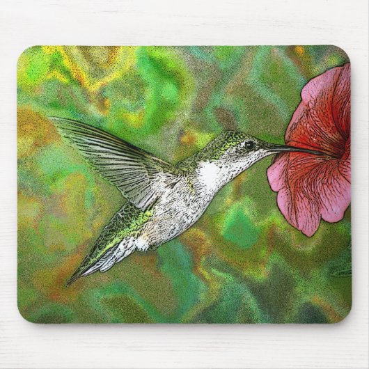 Ruby-throated-Hummingbird-4219-2 Mousepad (Vorne)