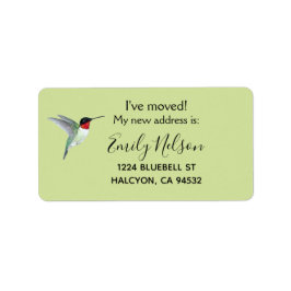 Ruby-throated Hummingbird Adresänderung Adressaufkleber