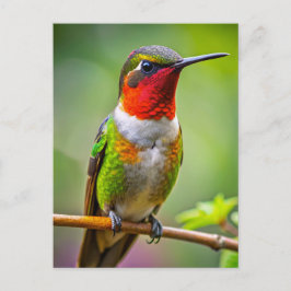 Ruby-throated Hummingbird an der Erholung Postkarte