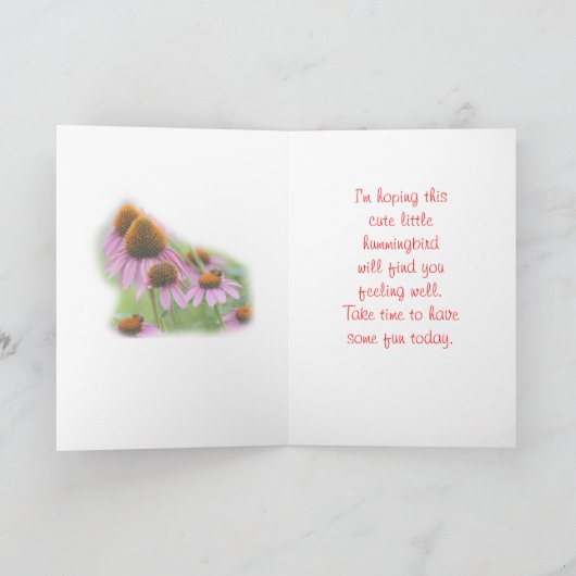 Ruby Throated Hummingbird - anpassen Karte (Innenseite)