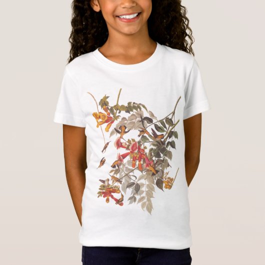 Ruby Throated Hummingbird Audubon Plate 47 T-Shirt (Vorderseite)