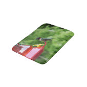 Ruby-Throated Hummingbird Bird Fotografy Badematte (Schrägansicht)