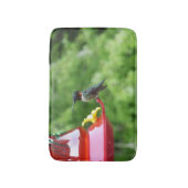 Ruby-Throated Hummingbird Bird Fotografy Badematte (Vorderseite Vertikal)