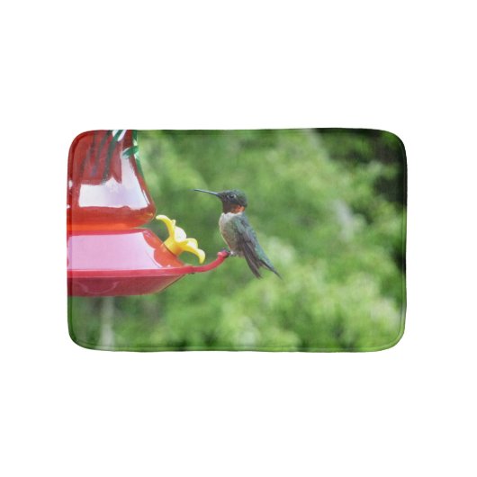 Ruby-Throated Hummingbird Bird Fotografy Badematte (Vorderseite)