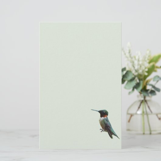 Ruby-Throated Hummingbird Bird Fotografy Briefpapier (Stehend Vorderseite)