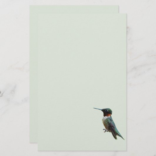 Ruby-Throated Hummingbird Bird Fotografy Briefpapier (Vorne/Hinten)