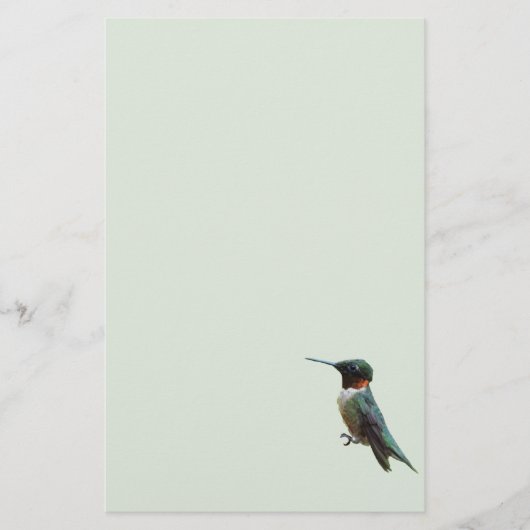 Ruby-Throated Hummingbird Bird Fotografy Briefpapier (Vorderseite)