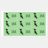 Ruby-Throated Hummingbird Bird Fotografy Etiketten (Blatt)