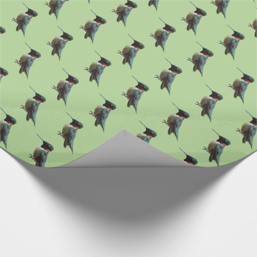 Ruby-Throated Hummingbird Bird Fotografy Geschenkpapier (Ecke)