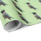 Ruby-Throated Hummingbird Bird Fotografy Geschenkpapier (Rolleneckpunkt)