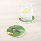 Ruby-Throated Hummingbird Bird Fotografy Getränkeuntersetzer (Seite)