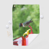 Ruby-Throated Hummingbird Bird Fotografy Golfhandtuch (Insitu)