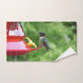 Ruby-Throated Hummingbird Bird Fotografy Handtuch (Handtuch)