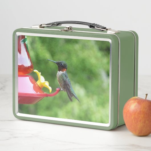 Ruby-Throated Hummingbird Bird Fotografy Metall Brotdose (Beispiel)