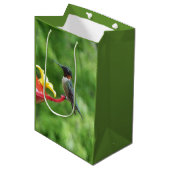 Ruby-Throated Hummingbird Bird Fotografy Mittlere Geschenktüte (Vorderseite Schrägansicht)
