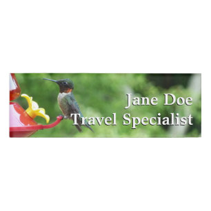 Ruby-Throated Hummingbird Bird Fotografy Namenschild
