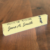 Ruby-Throated Hummingbird Bird Fotografy Namensplakette (Seite)