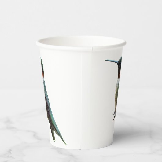 Ruby-Throated Hummingbird Bird Fotografy Pappbecher (Rechts)