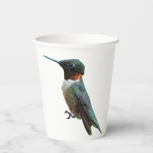Ruby-Throated Hummingbird Bird Fotografy Pappbecher (Vorderseite)