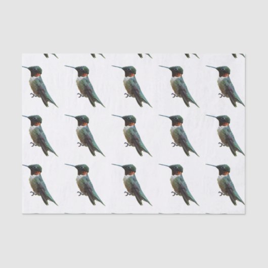 Ruby-Throated Hummingbird Bird Fotografy Seidenpapier (Vorderseite)