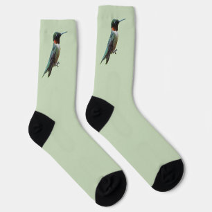 Ruby-Throated Hummingbird Bird Fotografy Socken