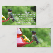 Ruby-Throated Hummingbird Bird Fotografy Visitenkarte (Vorne/Hinten)
