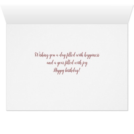 Ruby-throated Hummingbird Birthday Card (Innenansicht Horizontal (Unten))