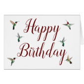 Ruby-throated Hummingbird Birthday Card (Vorderseite (Horizontal))