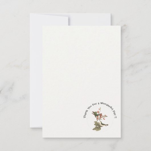 Ruby-throated Hummingbird, Birthday oder sonstiges Dankeskarte (Rückseite)