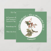 Ruby-throated Hummingbird, Birthday oder sonstiges Einladung (Vorne/Hinten)