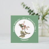 Ruby-throated Hummingbird, Birthday oder sonstiges Einladung (Stehend Vorderseite)