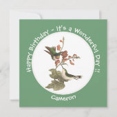 Ruby-throated Hummingbird, Birthday oder sonstiges Einladung (Vorderseite)