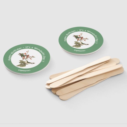 Ruby-throated Hummingbird, Birthday oder sonstiges Fächer (Non-assembled)