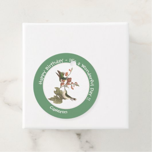 Ruby-throated Hummingbird, Birthday oder sonstiges Geschenkanhänger (Beispiel)