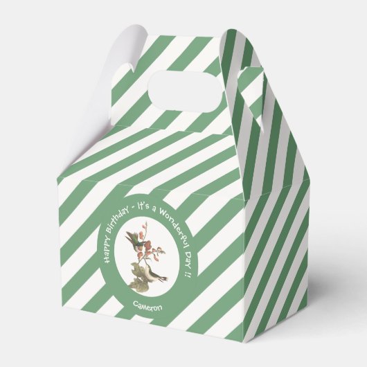 Ruby-throated Hummingbird, Birthday oder sonstiges Geschenkschachtel (Vorderseite)