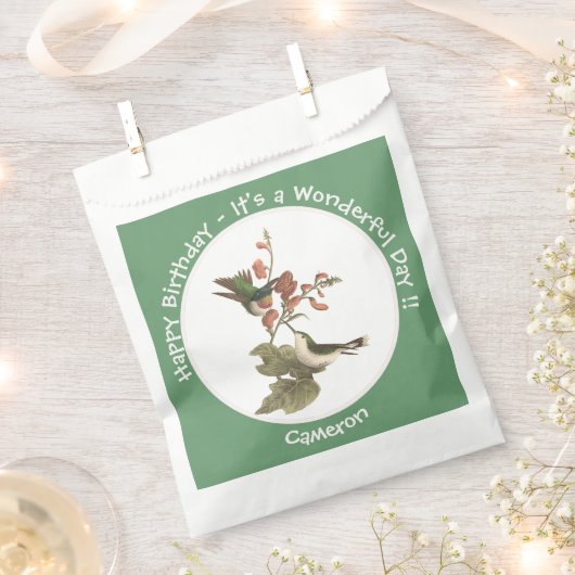 Ruby-throated Hummingbird, Birthday oder sonstiges Geschenktütchen (Ausgeschnitten)