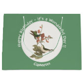 Ruby-throated Hummingbird, Birthday oder sonstiges Große Geschenktüte (Vorderseite)