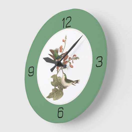 Ruby-throated Hummingbird, Birthday oder sonstiges Große Wanduhr (Winkel)