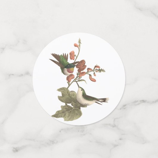 Ruby-throated Hummingbird, Birthday oder sonstiges Konfetti (Klein Vorderseite)