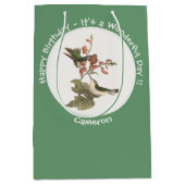 Ruby-throated Hummingbird, Birthday oder sonstiges Mittlere Geschenktüte (Vorderseite)