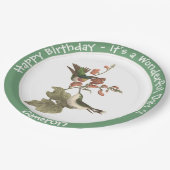 Ruby-throated Hummingbird, Birthday oder sonstiges Pappteller (Schrägansicht)