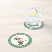 Ruby-throated Hummingbird, Birthday oder sonstiges Runder Pappuntersetzer (Vor Ort)